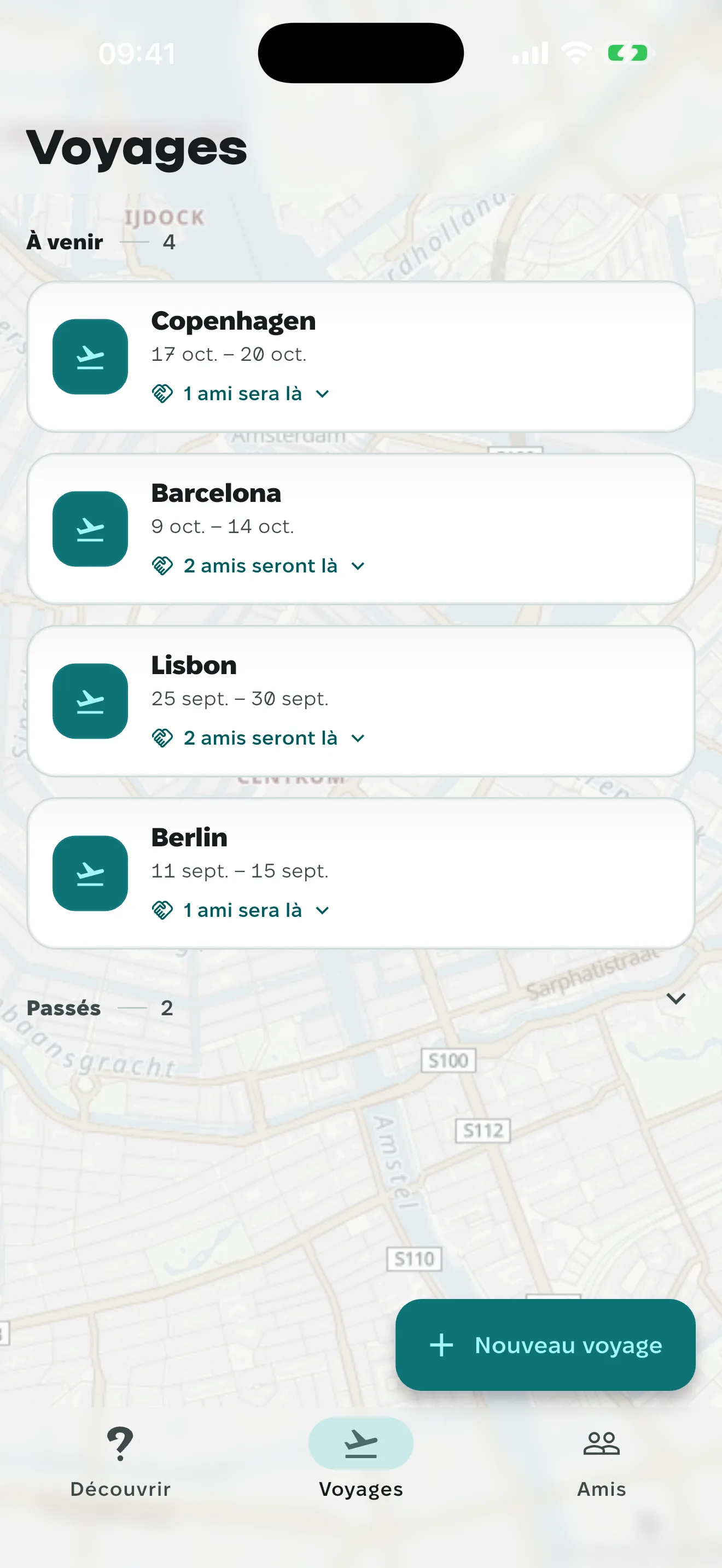 Une ligne de voyage avec Lisbonne et les dates en dessous.