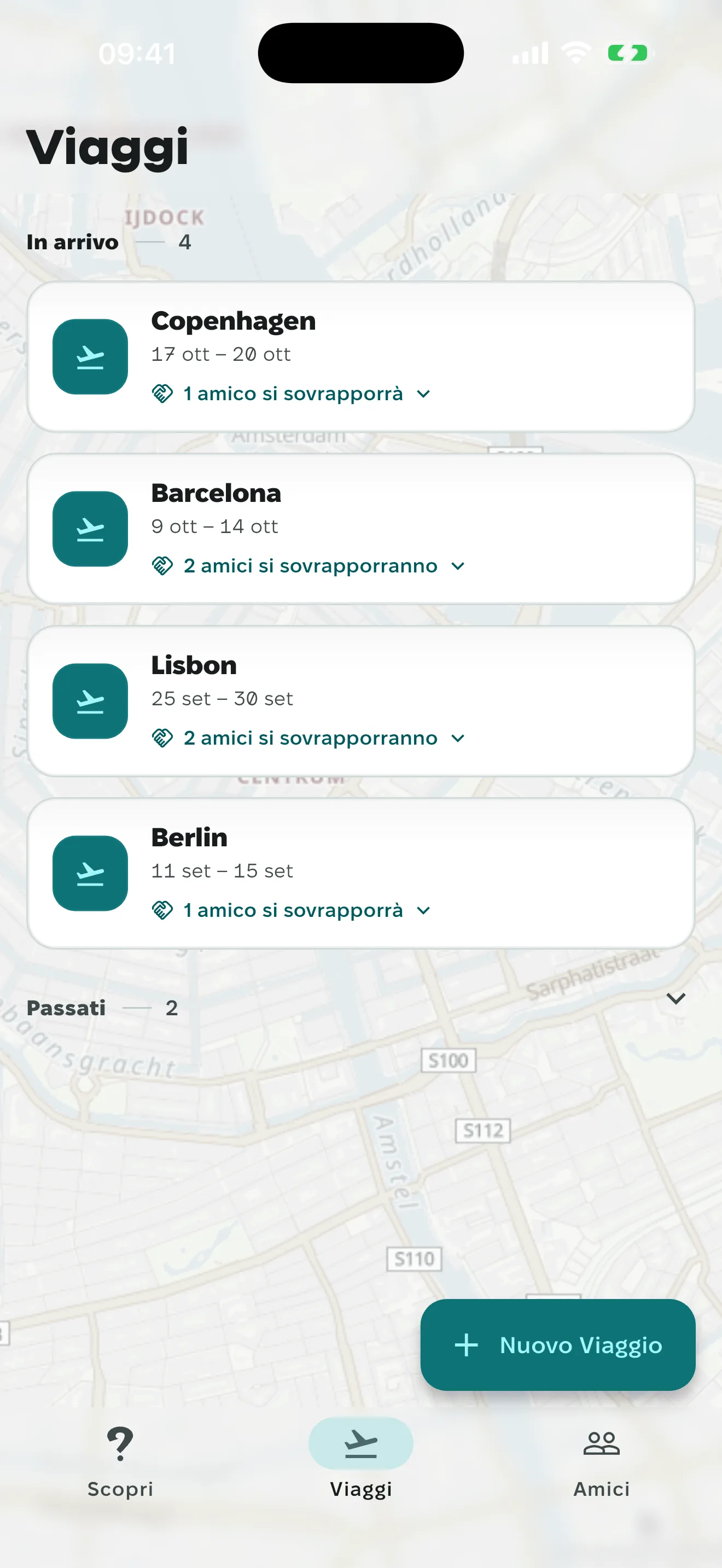 La riga di un viaggio con Lisbona e sotto le date.